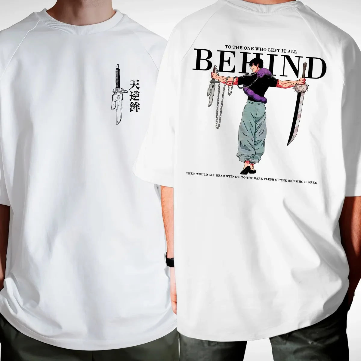 Anime Jujutsu Kaisen Fushiguro Toji To The One Who Lfft It All Behind T-shirt Harajuku Y2k Tops Cotton Men Women Tee Clothing