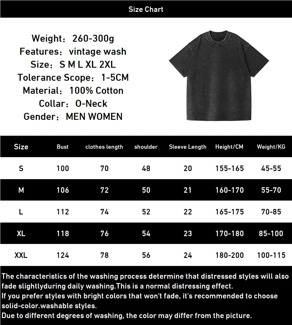 Harajuku Fashion Y2k Jujutsu Kaisen T-shirt Men's Clothing Anime Gojo Satoru Washed T Shirt Short Sleeve Cotton Loose Tees Tops