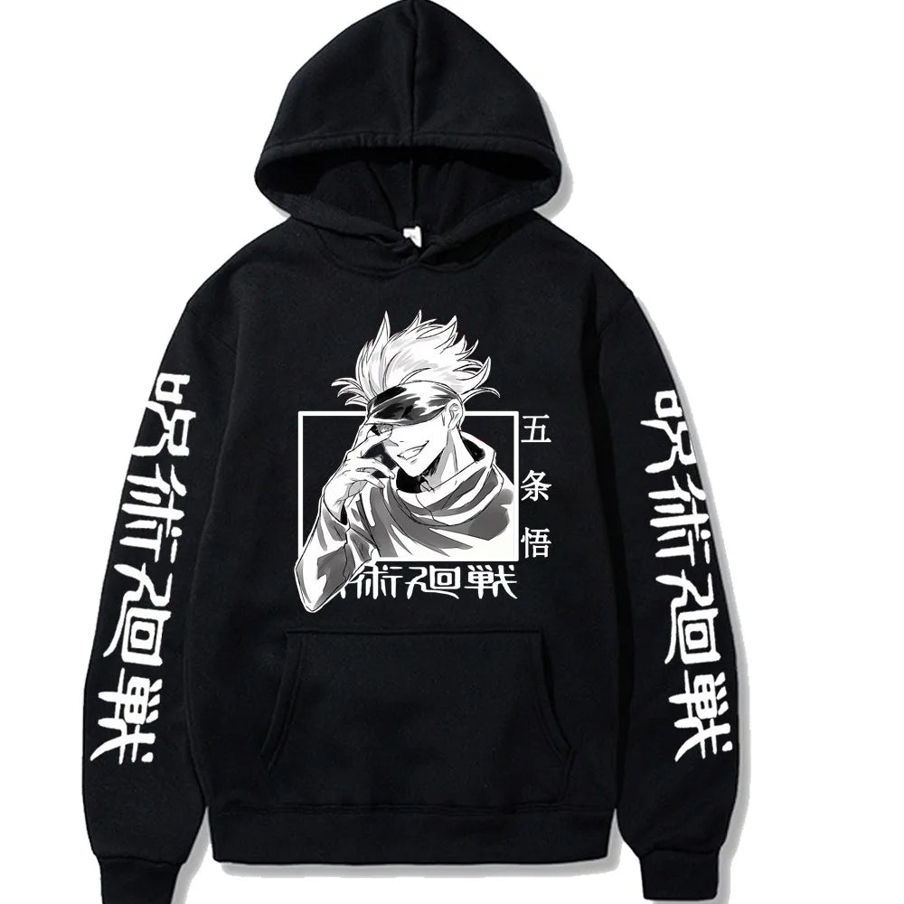 Jujutsu Kaisen Satoru Gojo Spell Return Hooded Fleece Shirt Men's Sweater Autumn and Winter New Men's and Women's Hoodies