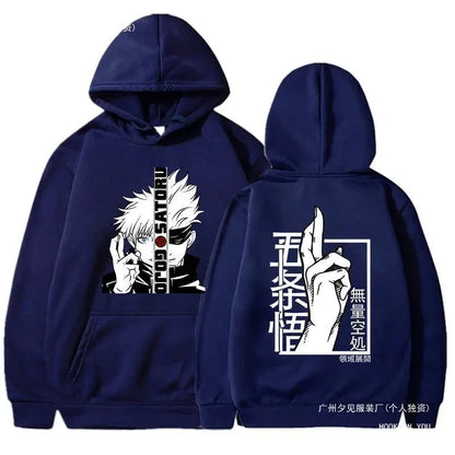 New Anime Sweatshirt Cool Gojo Satoru Graphic Printing Hoodi Men's Fashion Printed Hoodie Casual Top Hoodie Anime Hoodie