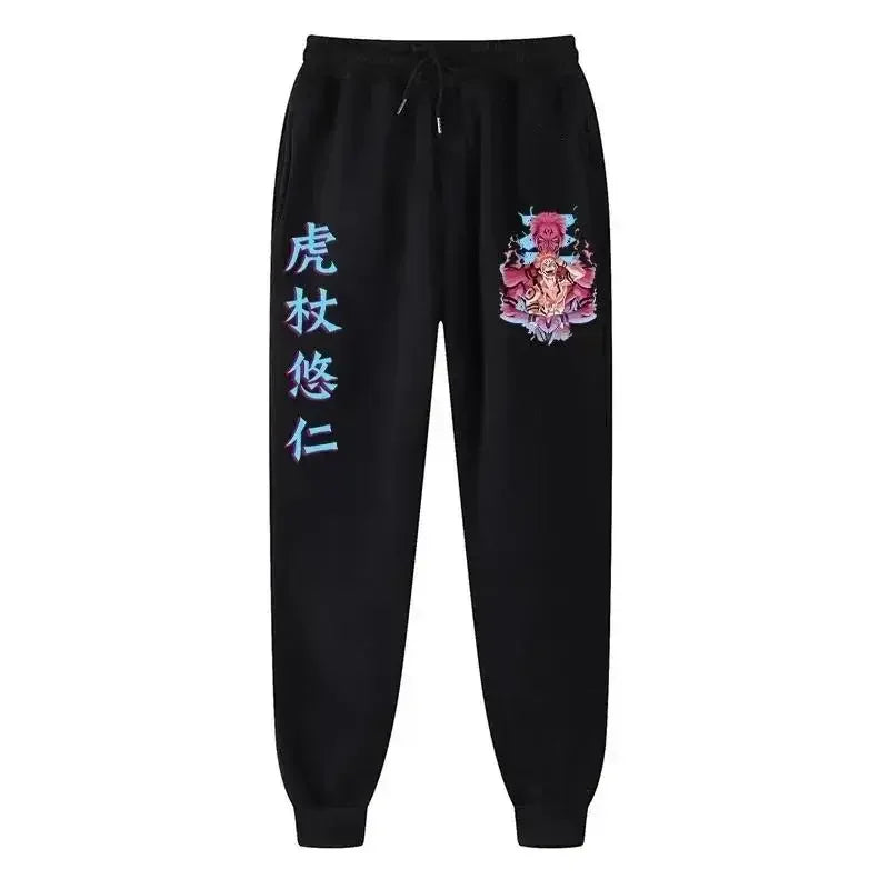 2025 Men's and women's sports pants Japanese anime Jujustu Kaisen printed jogging pants casual pants fitness exercise pants
