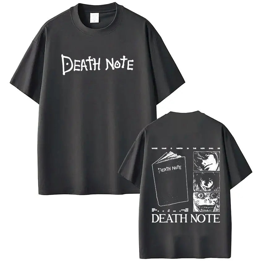 Anime Death Note Ryuk Yagami Light L·Lawliet T-shirts Men Women Cotton Casual Tee Shirt Fashion Y2K Short Sleeve Top Streetwear