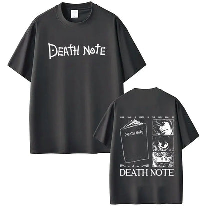 Anime Death Note Ryuk Yagami Light L·Lawliet T-shirts Men Women Cotton Casual Tee Shirt Fashion Y2K Short Sleeve Top Streetwear