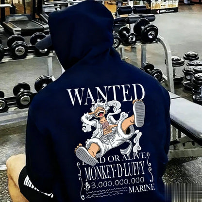 Oversized One Piece Luffy Anime Print Hoodie Men Women Streetwear Casual Loose Sweatshirt Pullover Spring Autumn Fashion Unisex