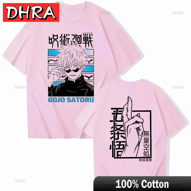 Japanese Jujutsu Kaisen Gojo Anime T-shirt Unisex Manga Gojo Satoru Graphic T Shirts Short Sleeve Tee Y2k T-shirts Cool Tops