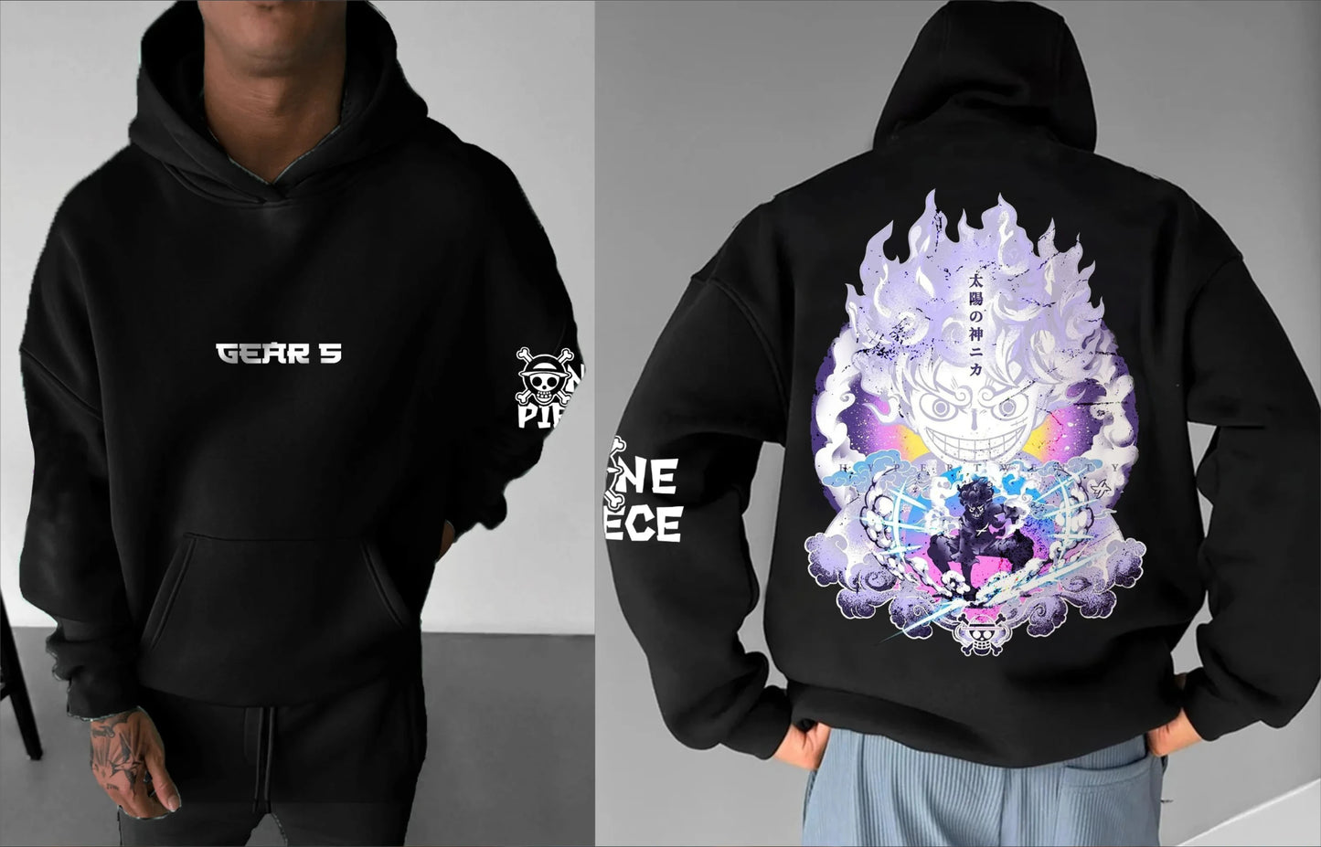 2025 Latest ONE PIECE Animation Hoodie Pure Cotton Casual Trend Sports Autumn and Winter Men's and Women's Hoodies