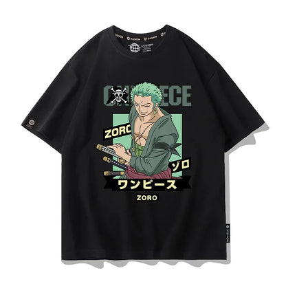 One Piece Short Sleeved T-shirt Men's Summer Nikalufei Aesolon Anime Cotton Summer Loose T-shirt Men's and Women's Half Sleeve