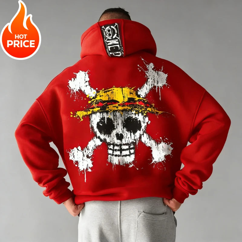 Nika Luffy One Piece Harajuku Streetwear Men Vintage Streetwear Hoodie Winter Women Oversized Hooded Sweatshirt Long Sleeve Top