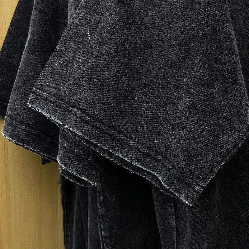 Japanese Anime Dragon Ball Vintage Washed T-shirt Man Women Short Sleeve Tee Summer Casual Graphic Print Streetwear Y2k Clothes