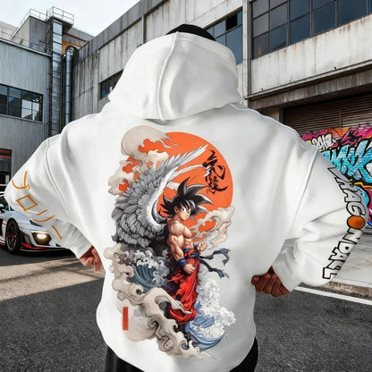 Dragon Ball Anime Goku Printed Hoodie  Spring/Autumn New Men's and Women's Harajuku Large Daily Casual Parent Child Top