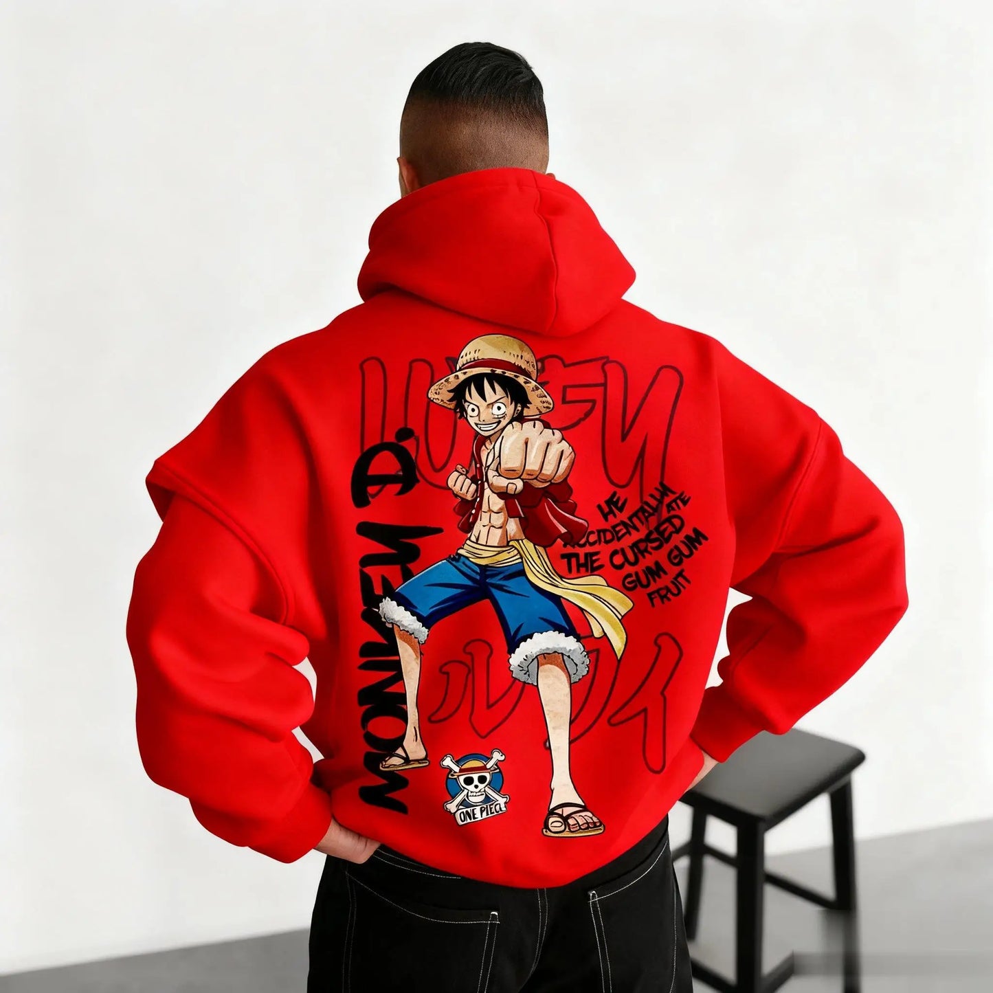 One Piece Anime Print Hoodie Men Women Graphic Pullover Casual Streetwear Sweatshirt Monkey D Luffy Print Jacket Spring Autumn