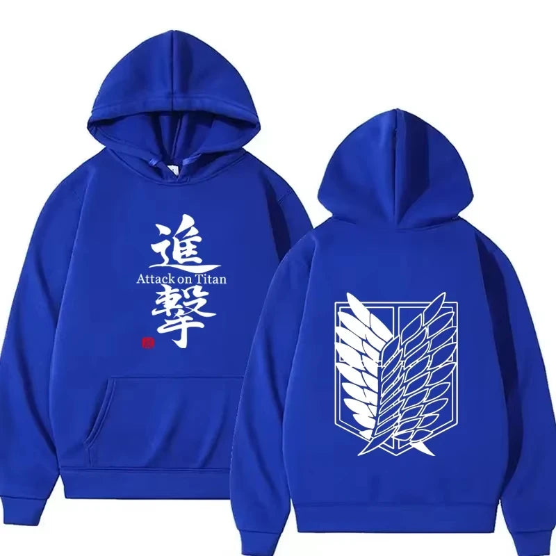Attack on Titan Anime Print Hoodie Men Clothes Fall Winter Fashion Harajuku Casual Women Long Sleeve Tops Fleece Sweatshirts