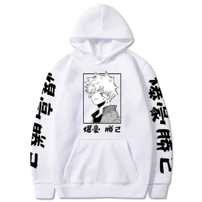 Anime Figure My Hero Academia Katsuki Bakugo Hoodies Men's Women Japanese Style Anime Sweatshirt Funny Harajuku Casual Pullovers