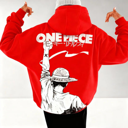 One Piece Anime Hoodie Men Women Pullover Sweatshirt Luffy Graphic Print Oversized Casual Streetwear Y2k Autumn Fashion Unisex