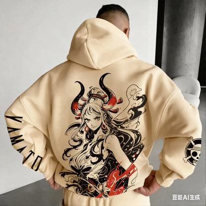 ONE PIECE Yamato Harajuku Anime 2025 Streetwear Winter Oversized Hoodie Vintage Men Women Long Sleeve Hooded Sweater Top Y2k