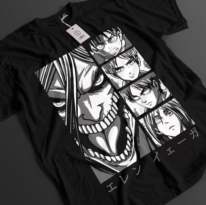 Relaxing and Comfortable Attack on Titan Shirt - Eren Yeager Summer T-Shirt  2026 New Cotton Summer for Men