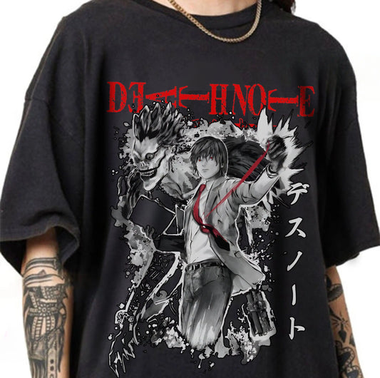 Death Note T-shirt Anime Manga Women T-shrits Misa Amane Inspired Black Anime Gift Oversized Street Hip Hop Female Short Sleeves