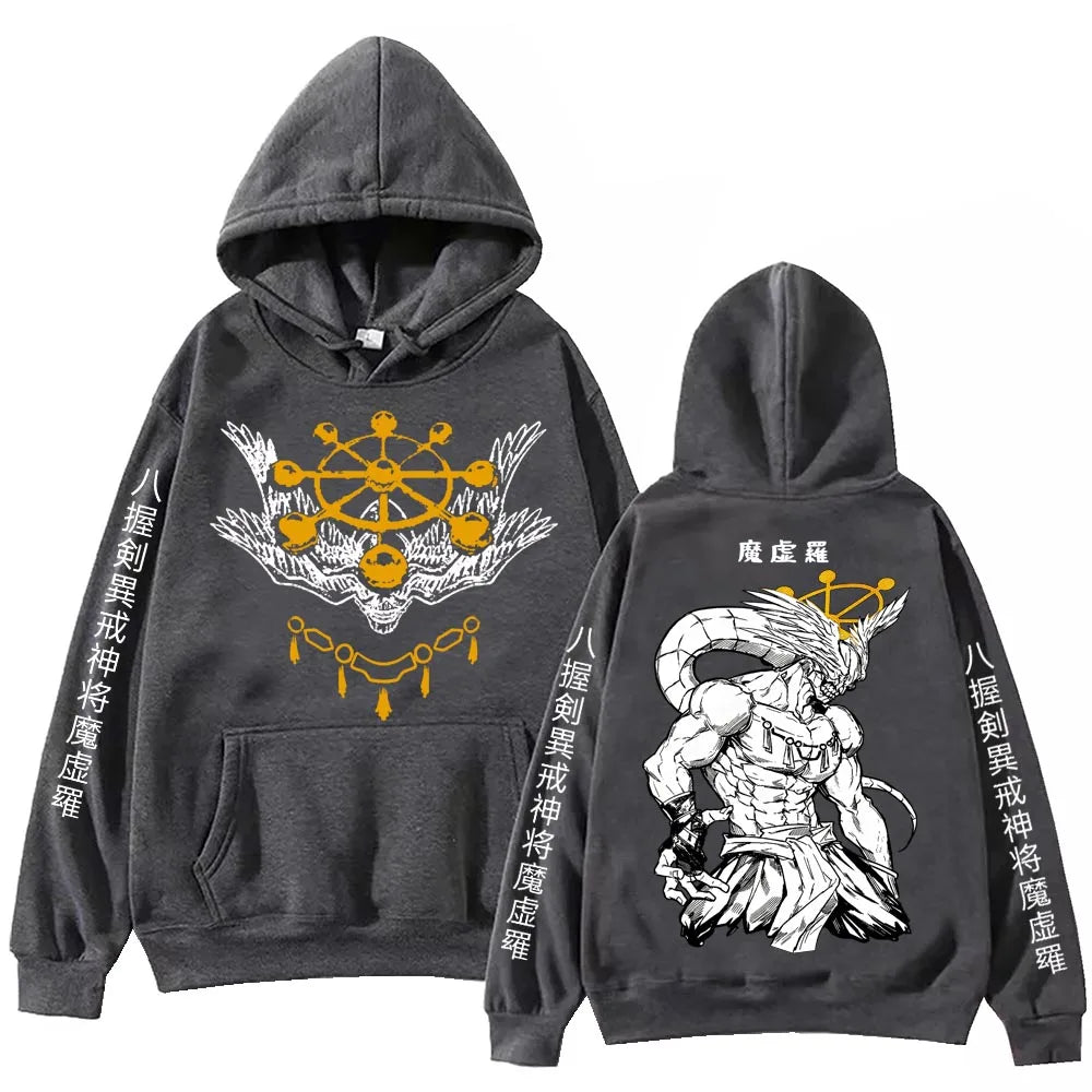 Anime Jujutsu-Kaisen Mahoraga Hoodie Man Woman Harajuku Long Sleeve Pullover Tops