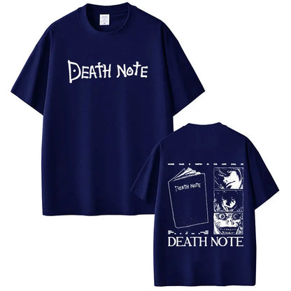 Anime Death Note Ryuk Yagami Light L·Lawliet T-shirts Men Women Cotton Casual Tee Shirt Fashion Y2K Short Sleeve Top Streetwear