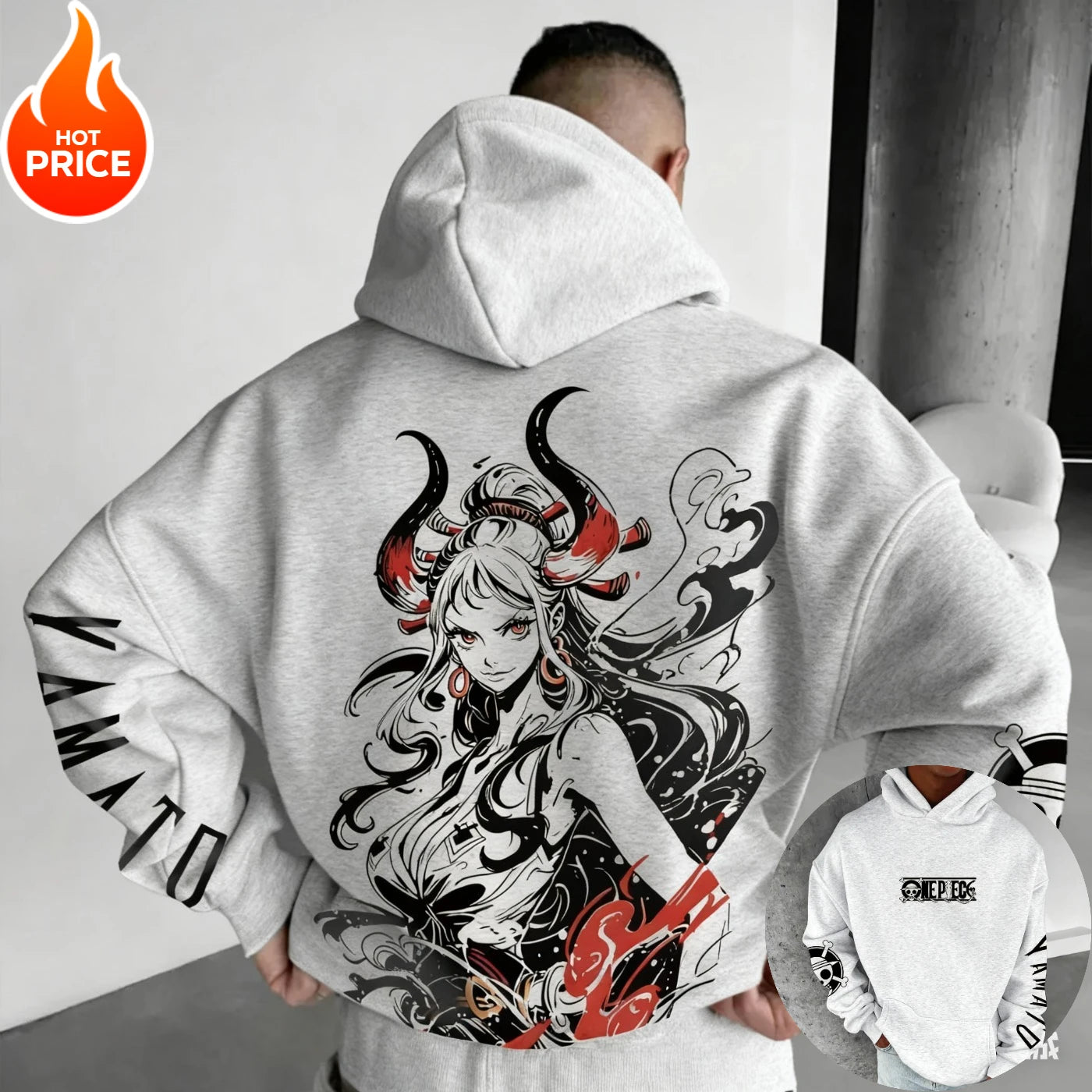 ONE PIECE Yamato Harajuku Anime 2025 Streetwear Winter Oversized Hoodie Vintage Men Women Long Sleeve Hooded Sweater Top Y2k