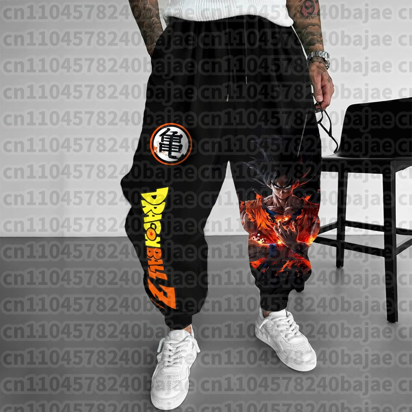 Dragon Ball Z Anime Graphic Men Jogger Pants Loose Fit Streetwear Casual Sweatpants Elastic Cuff Spring Autumn Hip Hop Trousers
