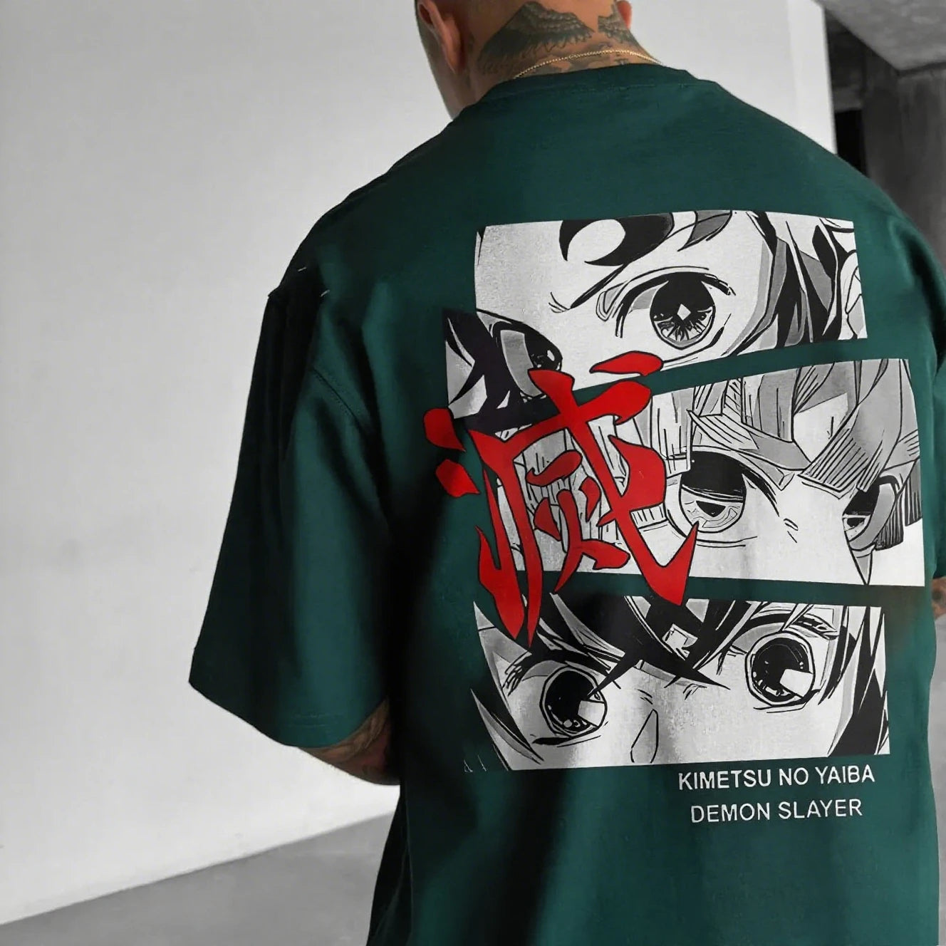 Oversized Men's T-shirt Demon Slayer Anime Print Summer trendy Women Short Sleeve Graphic Tee Streetwear Casual Tops Y2k Clothes