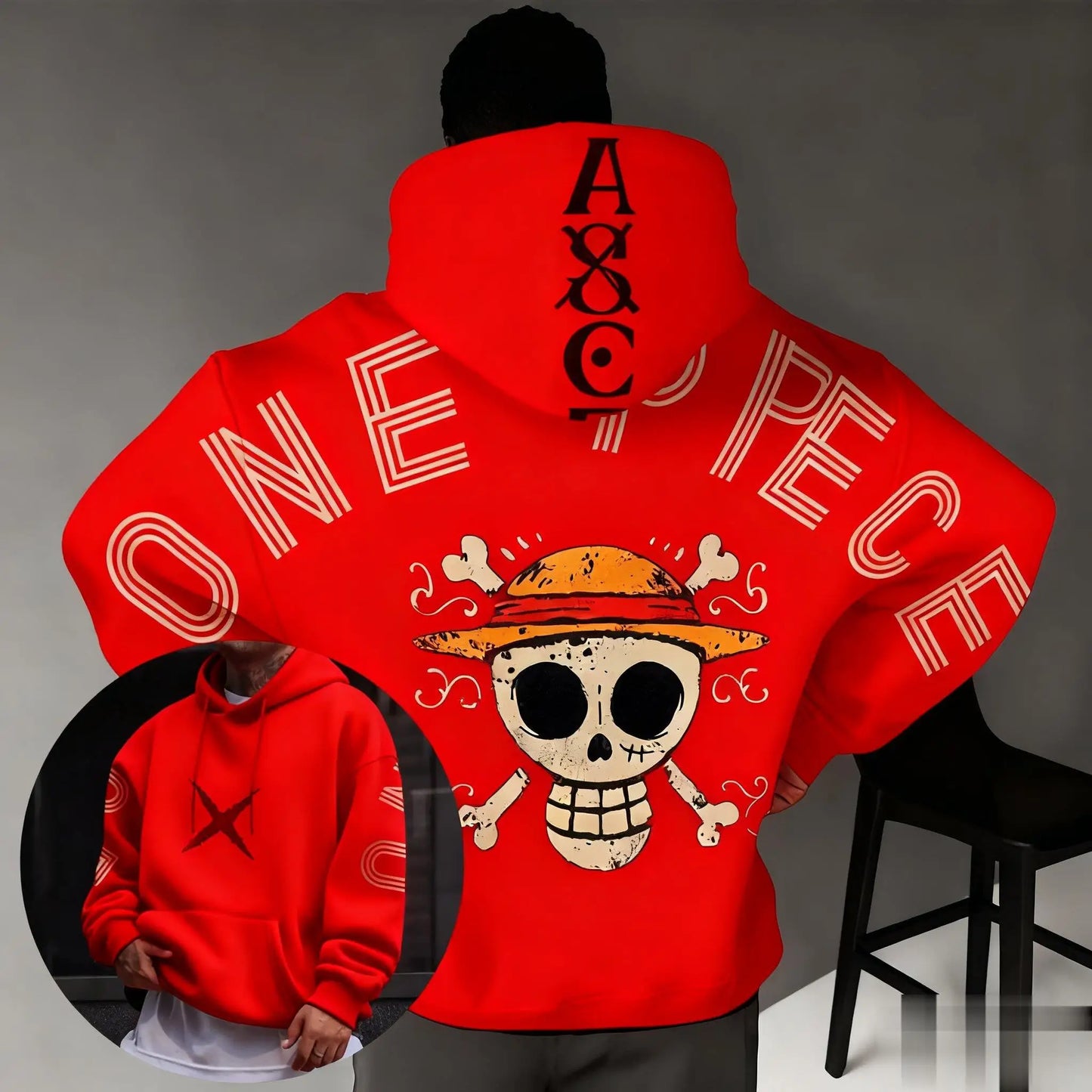 Y2k Oversized One Piece Hoodie Women Men Anime Print Pullover Jacket Streetwear Autumn Winter New Sweatshirt Long-Sleeve Tops