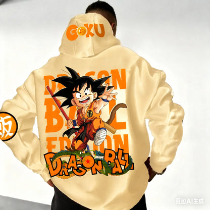 Son Goku Dragon Ball Autumn Harajuku Men Hoodie Streetwear Women Vintage Winter Oversized Hooded Sweatshirt Long Sleeve Unisex