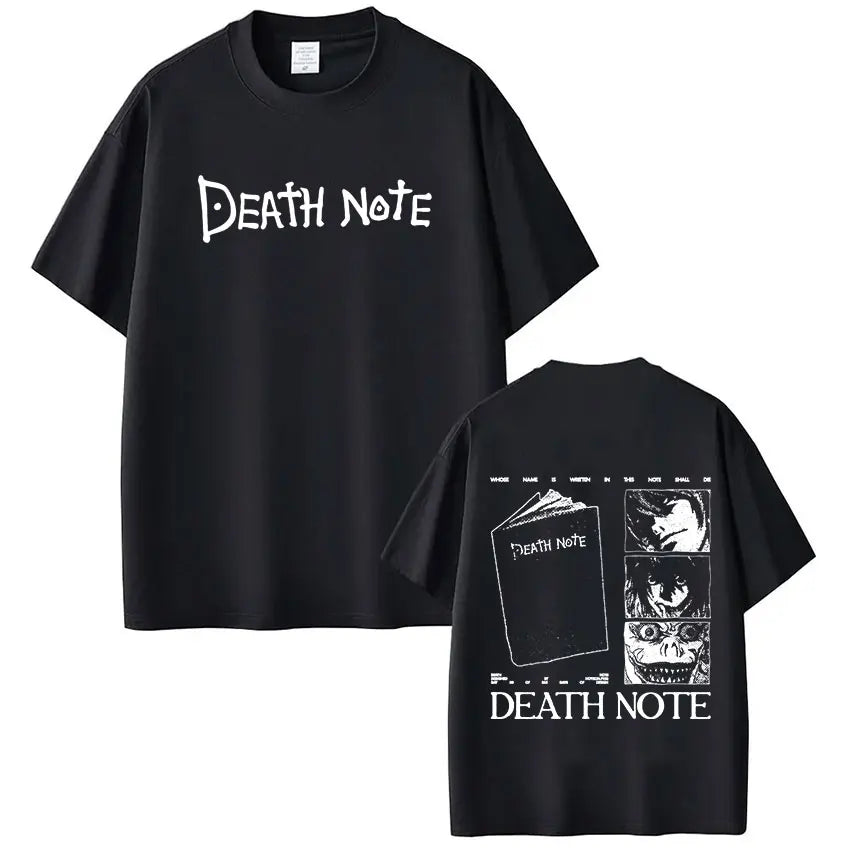 Anime Death Note Ryuk Yagami Light L·Lawliet T-shirts Men Women Cotton Casual Tee Shirt Fashion Y2K Short Sleeve Top Streetwear