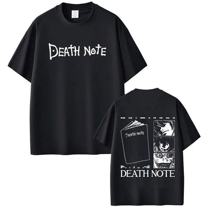 Anime Death Note Ryuk Yagami Light L·Lawliet T-shirts Men Women Cotton Casual Tee Shirt Fashion Y2K Short Sleeve Top Streetwear