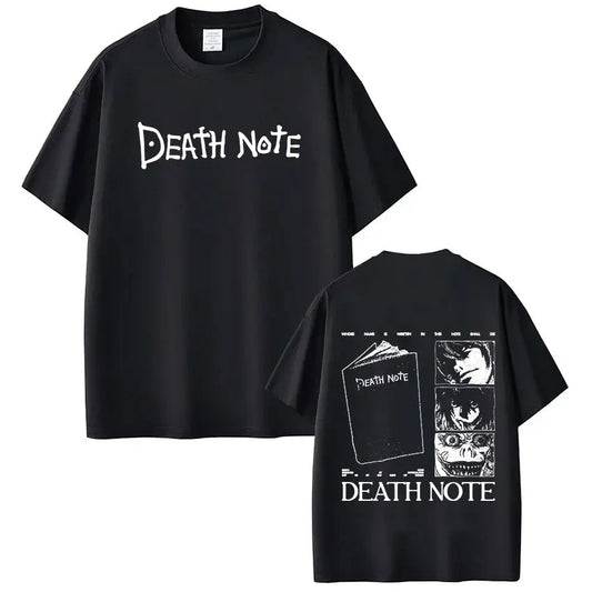 Anime Death Note Ryuk Yagami Light L·Lawliet T-shirts Men Women Cotton Casual Tee Shirt Fashion Y2K Short Sleeve Top Streetwear