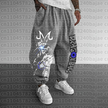 Dragon Ball Z Anime Graphic Men Jogger Pants Loose Fit Streetwear Casual Sweatpants Elastic Cuff Spring Autumn Hip Hop Trousers