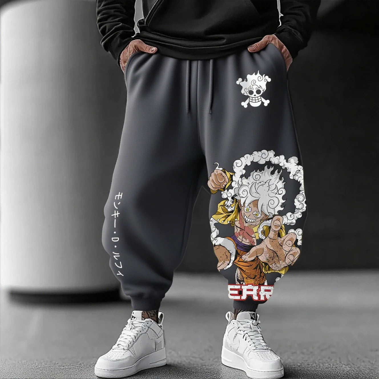One Piece Luffy Gear 5 Nika Men's Pants Anime Print Streetwear Casual Gym Sports Trousers Hiphop Sweatpants Spring Autumn Trendy