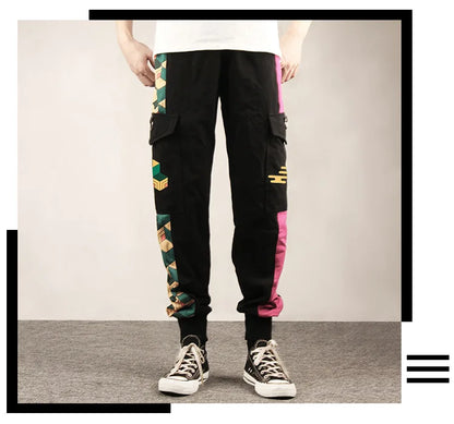 Anime COSPLAY Overalls Kamado Tanjirou Agatsuma Zenitsu Tomioka Giyuu Sweatpants Casual Cargo Pants Fashion Unisex