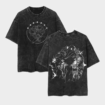 Anime Dragon Ball Cosplay Washed Goku T-Shirt Cotton Loose Large Casual Sports Vegeta Gym T-Shirt Men's Harajuku Tee Clothing