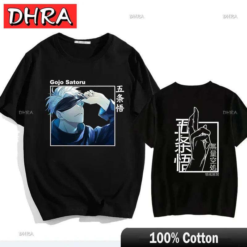 Japanese Jujutsu Kaisen Gojo Anime T-shirt Unisex Manga Gojo Satoru Graphic T Shirts Short Sleeve Tee Y2k T-shirts Cool Tops