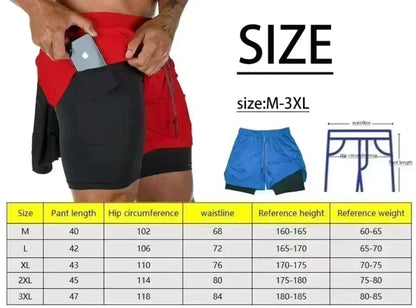 2025 New One Piece Anime Luffy and Zoro Themed Printed Double-layered Shorts, Summer American Men's Sport Loose Pants