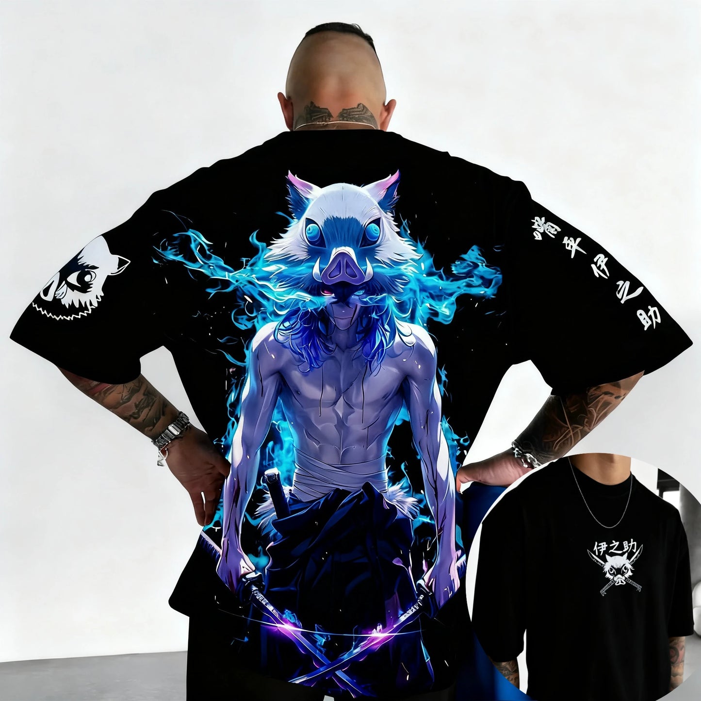 Demon Slayer Anime Print Pure Cotton Short-sleeved 2025 Men's and Women's Loose Sporty Summer Fashion Round-neck T-shirt