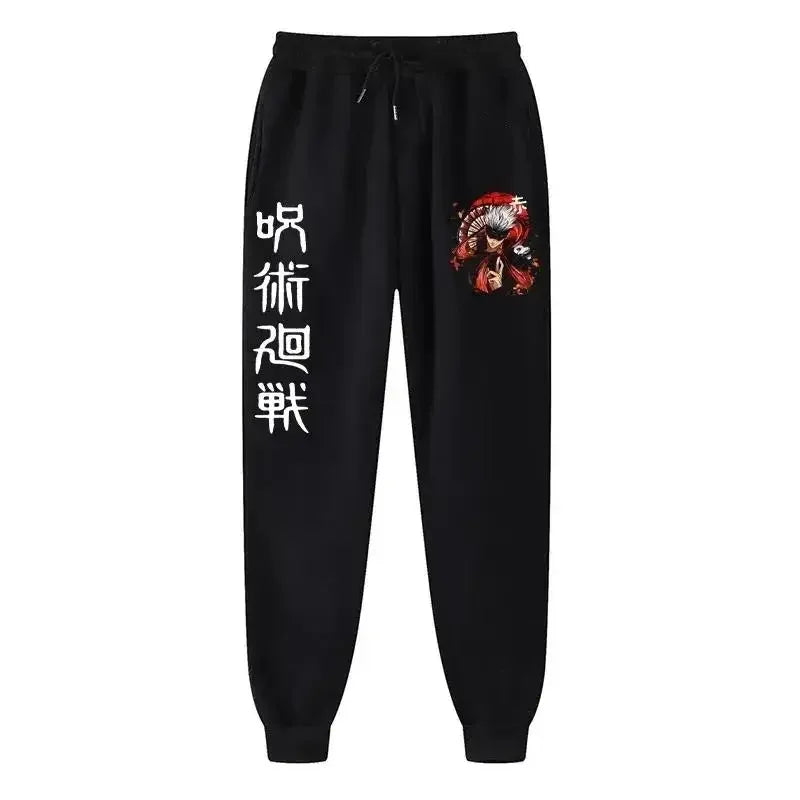 2025 Men's and women's sports pants Japanese anime Jujustu Kaisen printed jogging pants casual pants fitness exercise pants