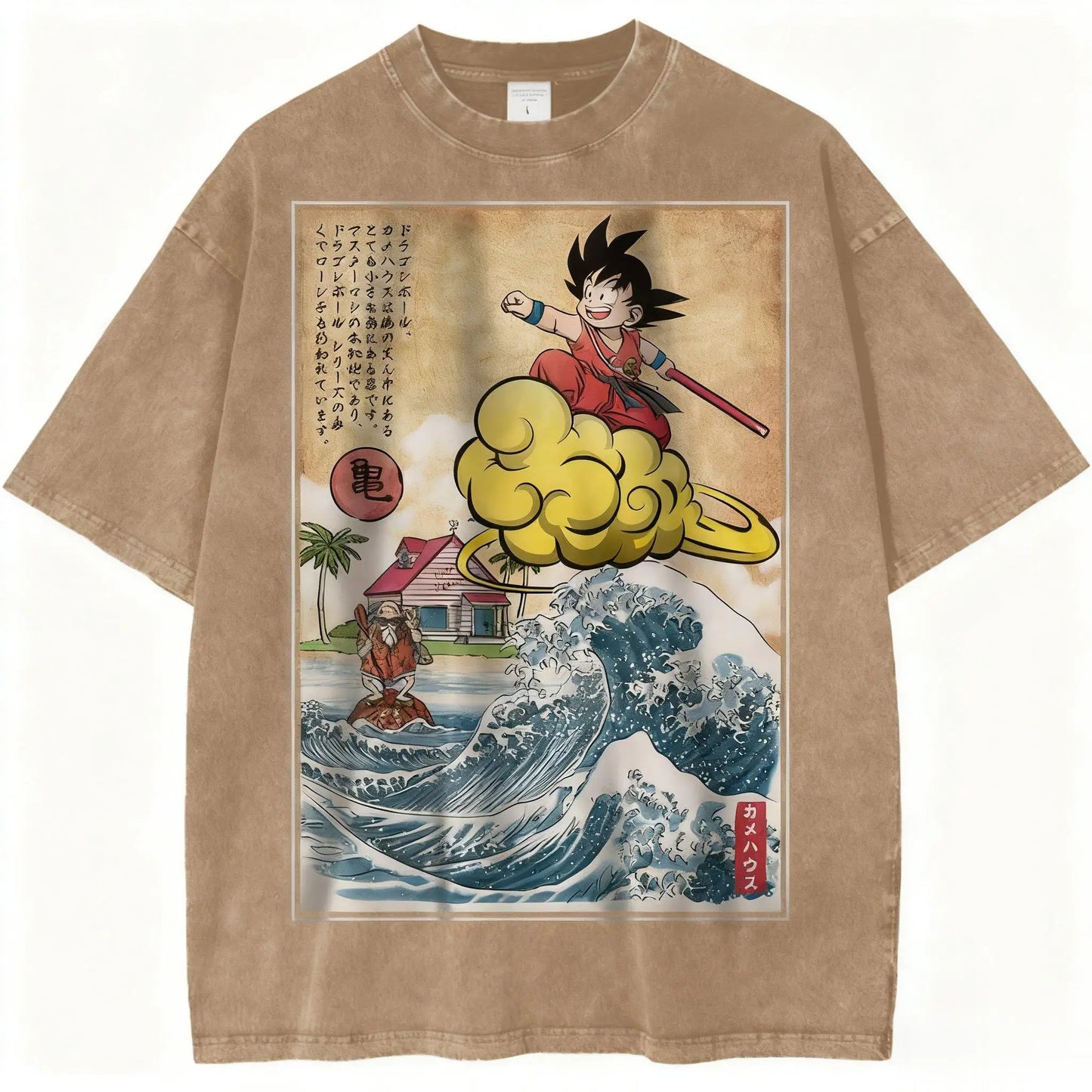 Dragon Ball Vintage Wash Graphic T Shirt Men Anime Print Women Short Sleeve Tee New Summer Casual Tops Streetwear Harajuku Y2k