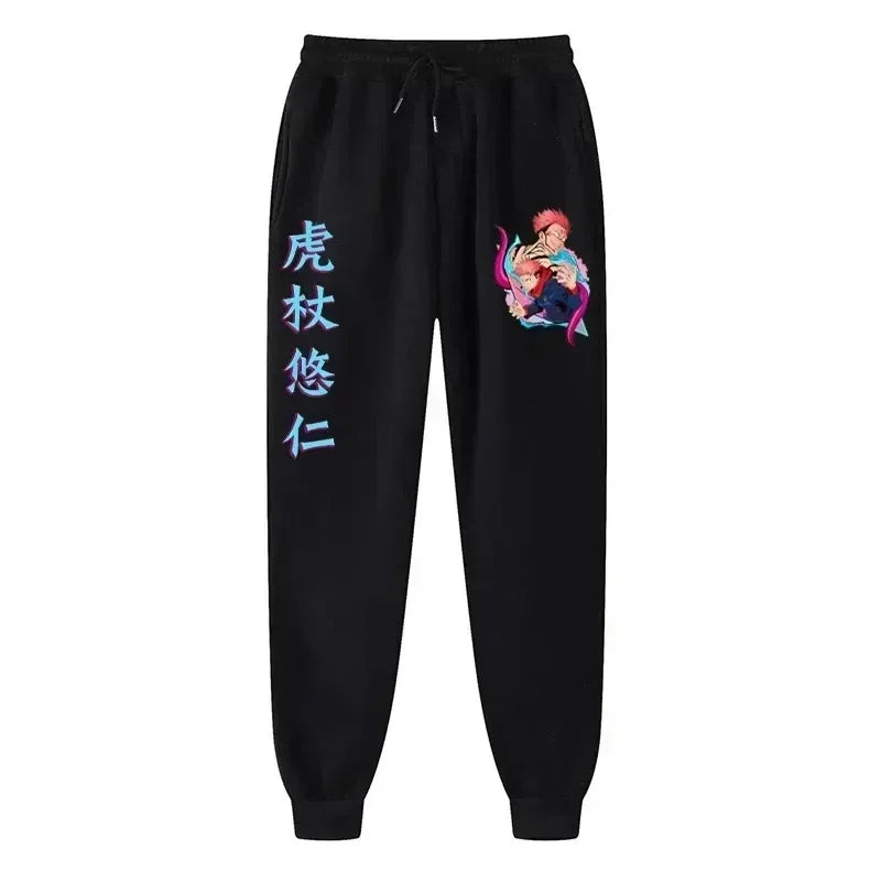 2025 Men's and women's sports pants Japanese anime Jujustu Kaisen printed jogging pants casual pants fitness exercise pants
