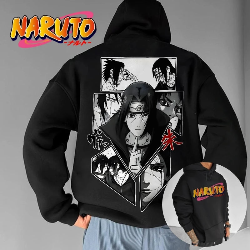 Bandai Authorized Hot Selling Anime Autumn and Winter New Cotton Hooded Classic Hokage Character Printed Pocket Hooded Sweater
