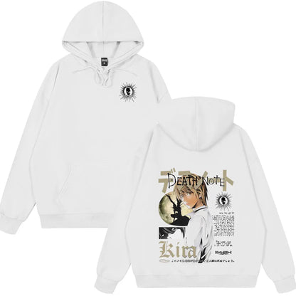 Japan Anime Death Note Yagami Light Tops Men High Quality Cotton Clothes Fashion Hip Hop Couple Hoodies Winter Funny Streetwear