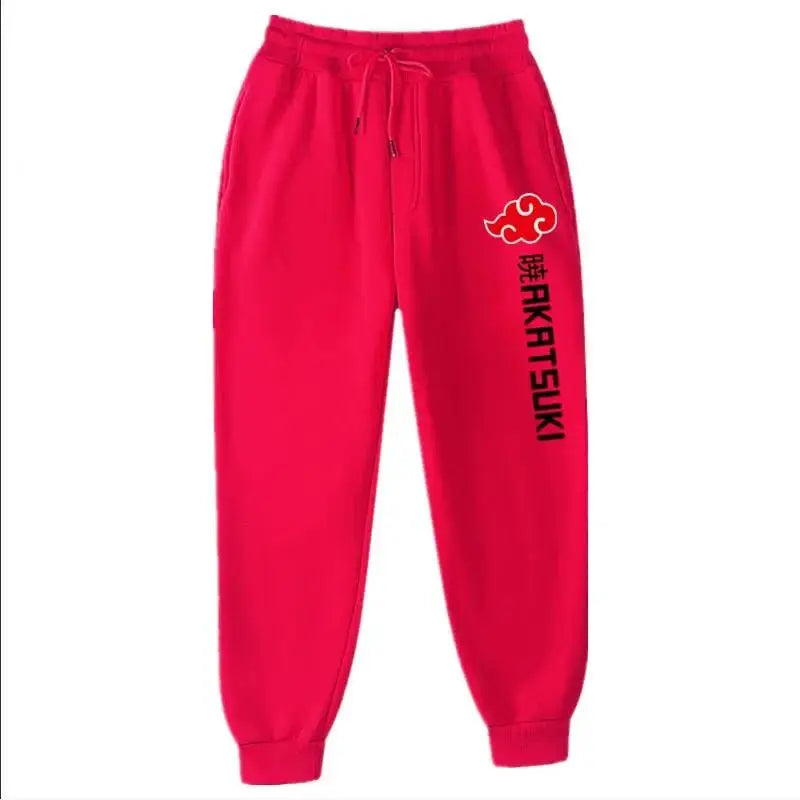 2025 Fashion Print Men's Women's Jogging Hip Hop Pants Street Clothing Hot Selling Anime Pants Akatsuki Fleece Trousers S-3XL
