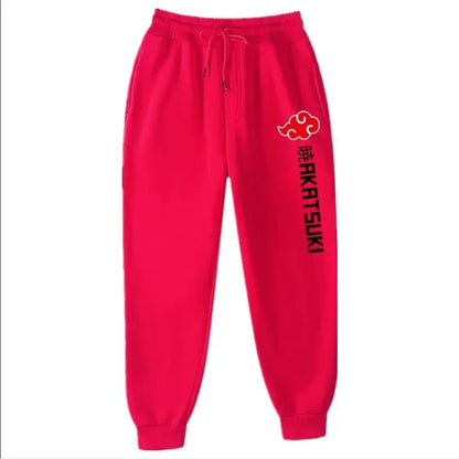 2025 Fashion Print Men's Women's Jogging Hip Hop Pants Street Clothing Hot Selling Anime Pants Akatsuki Fleece Trousers S-3XL