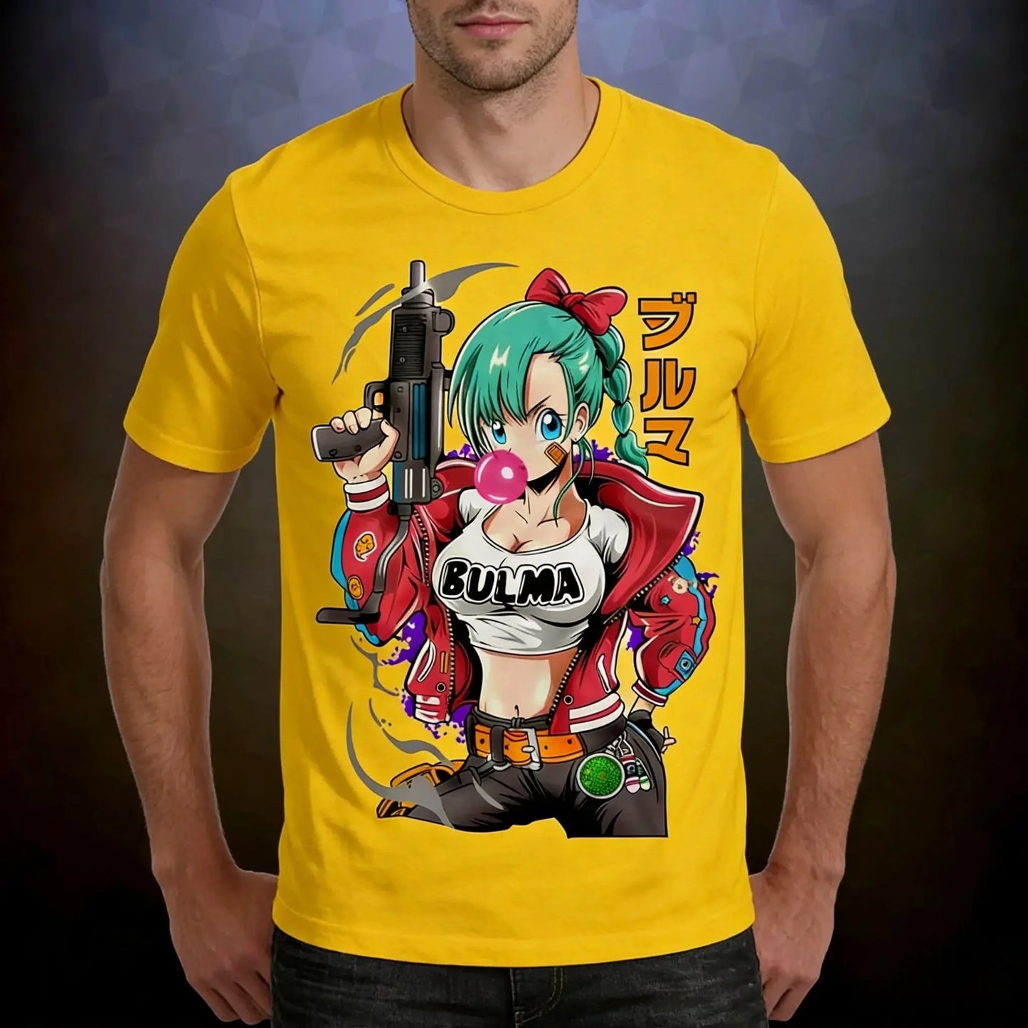 2026 Summer Dragon Ball Vintage Anime T-Shirt, Men's Pure Cotton Loose Casual Bulma Retro Tee for Daily & Sports Wear Y2K Style