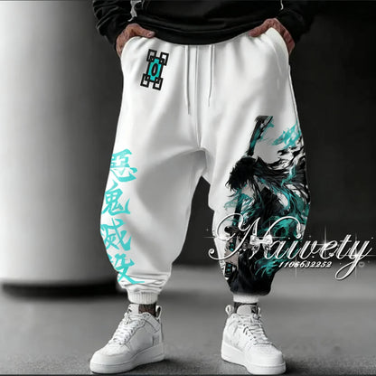 2026 Summer Demon Slayer Tokito Muichiro Anime 3D Print Trousers Quick Dry Sportswear for Adults Kids & Parent-child Outfits