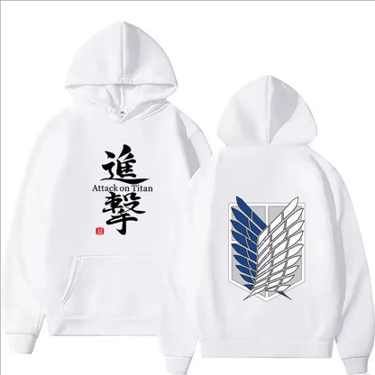 Attack on Titan Anime Print Hoodie Men Clothes Fall Winter Fashion Harajuku Casual Women Long Sleeve Tops Fleece Sweatshirts