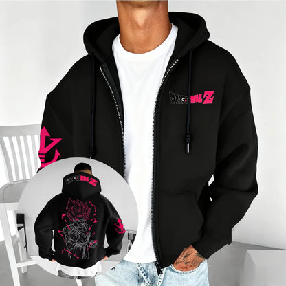 Oversized Dragon Ball Anime Zip Up Jacket Men Women Hoodie Sweatshirt Streetwear Casual Spring Autumn Fashion Y2k Clothes Unisex
