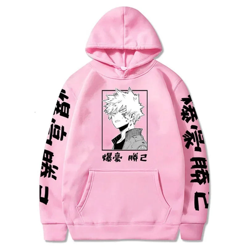Anime Figure My Hero Academia Katsuki Bakugo Hoodies Men's Women Japanese Style Anime Sweatshirt Funny Harajuku Casual Pullovers